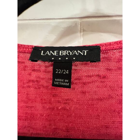 Lane Bryant Pink Sheer Hem Open Front Cardigan 22/24 - Picture 2 of 3